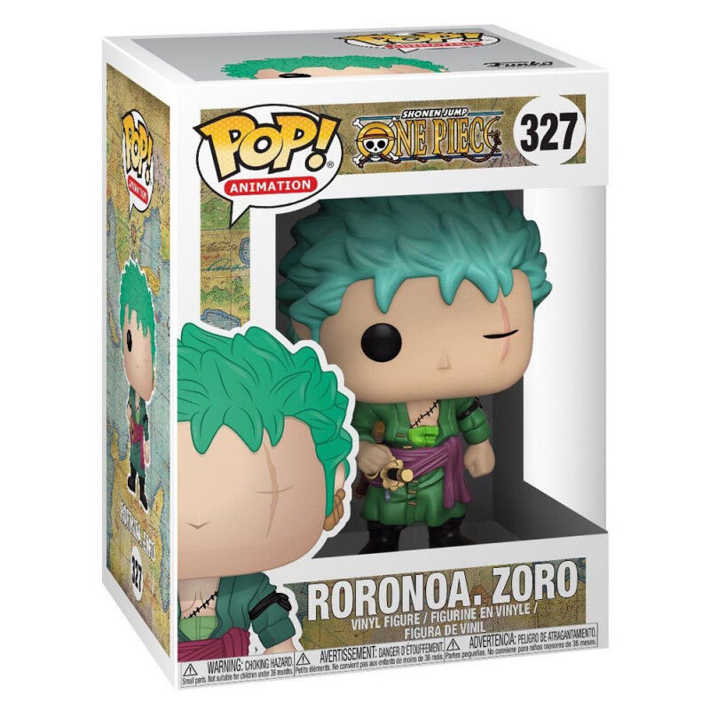 Emballage cadeau officiel Funko POP contenant la figurine Zoro de One Piece