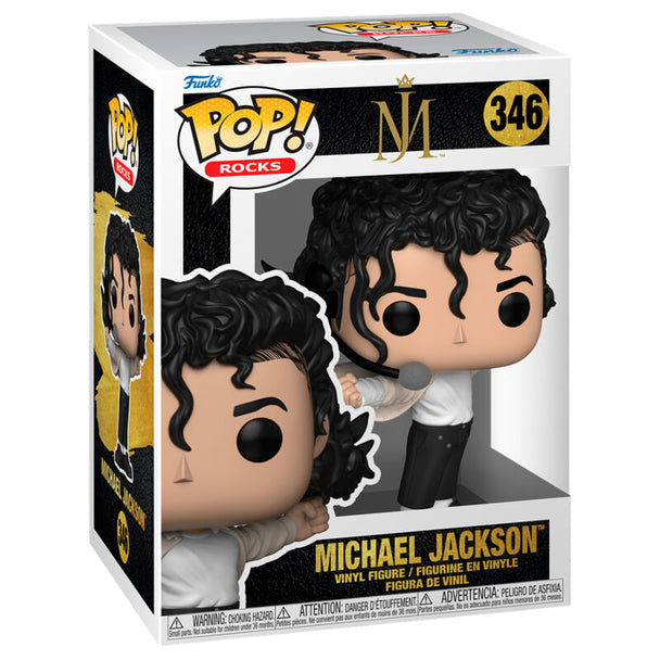 Figurine Funko POP Michael Jackson Superbowl de 9 cm dans sa boîte cadeau avec fenêtre transparente, vue de face