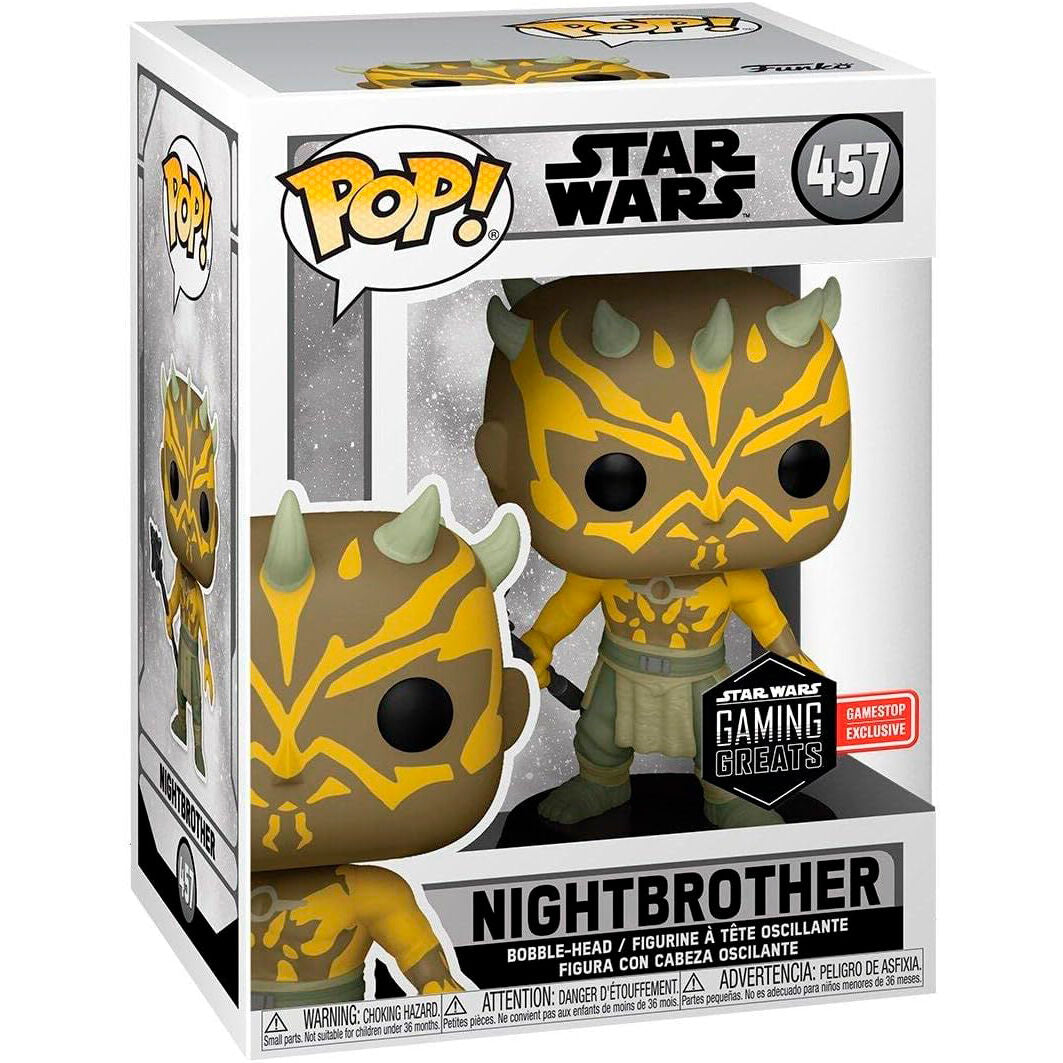 Vue rapprochée de la figurine exclusive Funko POP Nightbrother Star Wars en vinyle