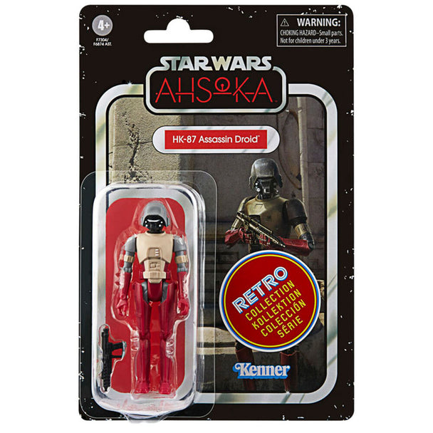 Figurine Star Wars HK-87 Assassin Droid articulée vue de face avec accessoires
