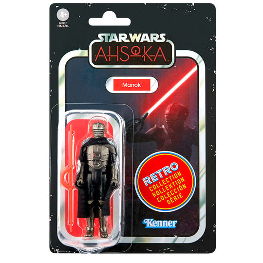 Figurine Star Wars Ahsoka Marrok de 9,5 cm vue de face avec accessoires