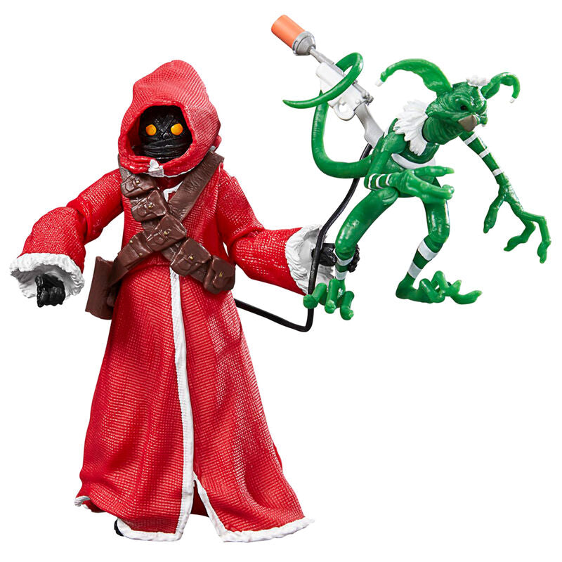 Vue rapprochée des détails de la figurine Jawa Star Wars édition fêtes HASBRO