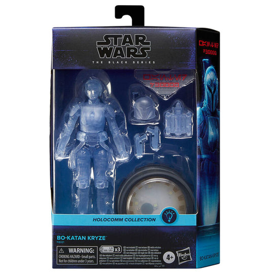 Figurine Bo-Katan Kryze articulée 15 cm de la collection Star Wars Holocomm par HASBRO, vue de face avec casque détaillé
