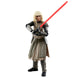 Accessoires inclus avec la figurine Star Wars Ahsoka Shin Hati exposés à côté du personnage