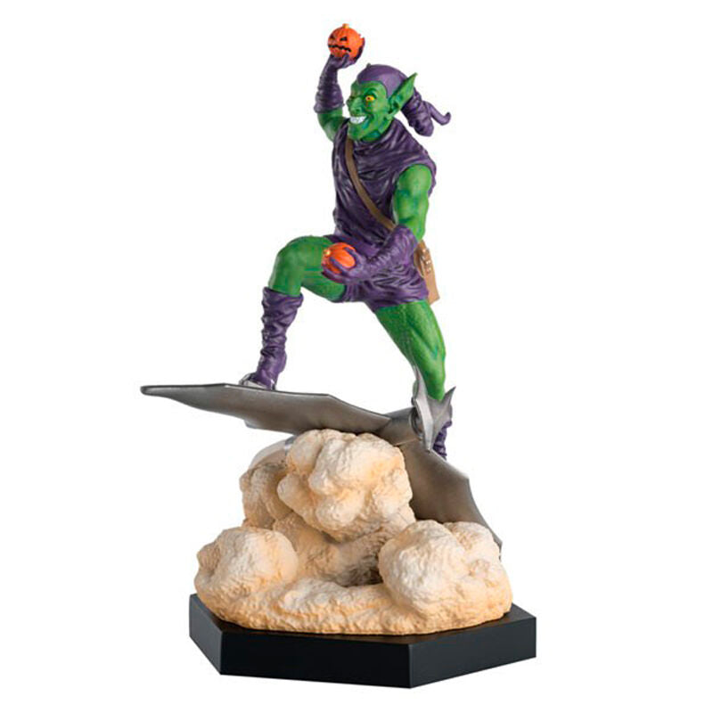 Vue de face de la figurine Marvel VS. Green Goblin à l'échelle 1:16 avec détails précis et couleurs vives