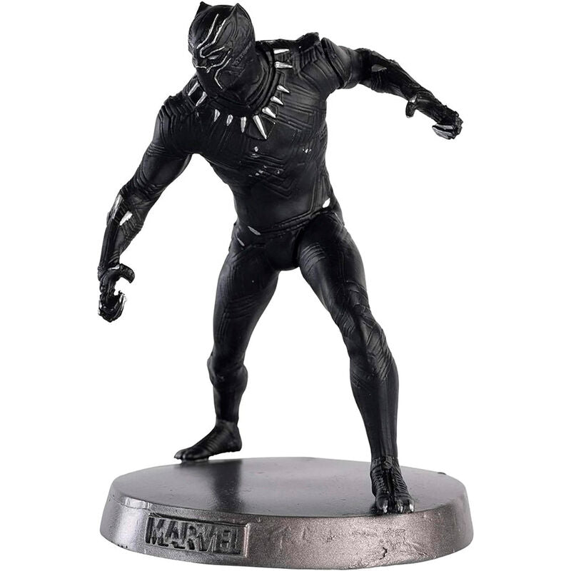 Gros plan sur la tête de la figurine Black Panther Civil War signée Eaglemoss Hero Collector