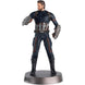 Vue latérale de la figurine Captain America Marvel Infinity Wars avec posture dynamique et couleurs vives