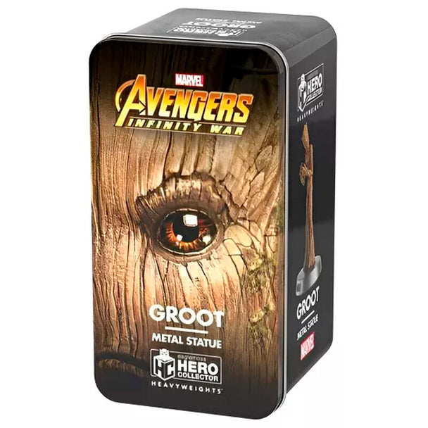 Vue rapprochée de la figurine Groot Eaglemoss Hero Collector montrant les textures et finitions précises