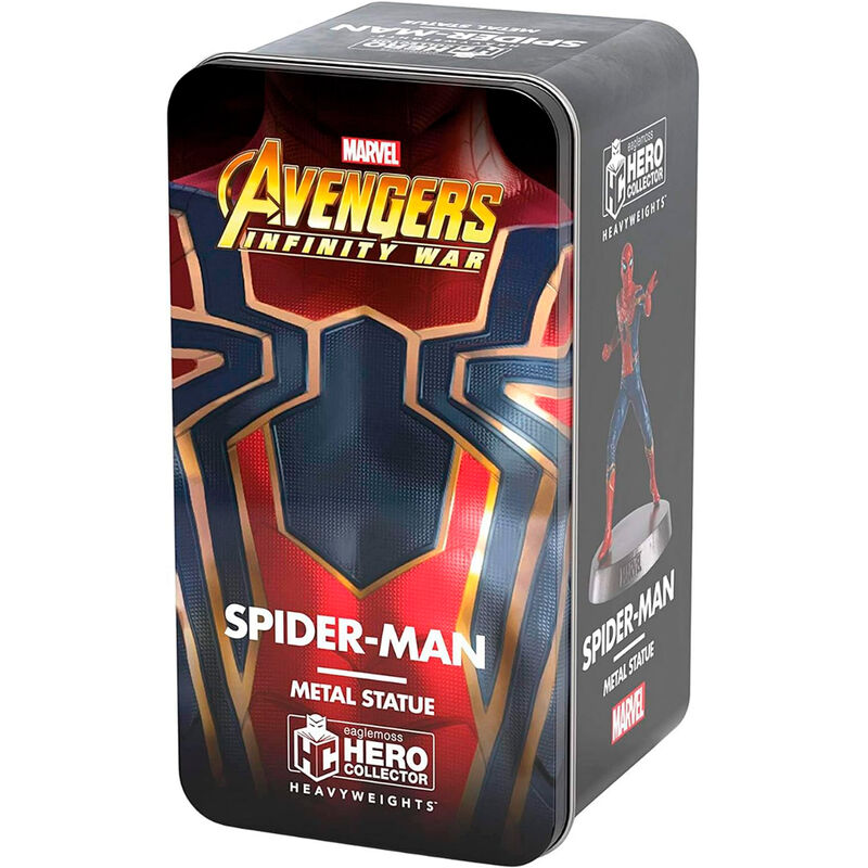 Vue rapprochée de la figurine Iron Spider Eaglemoss montrant les textures et finitions de haute qualité