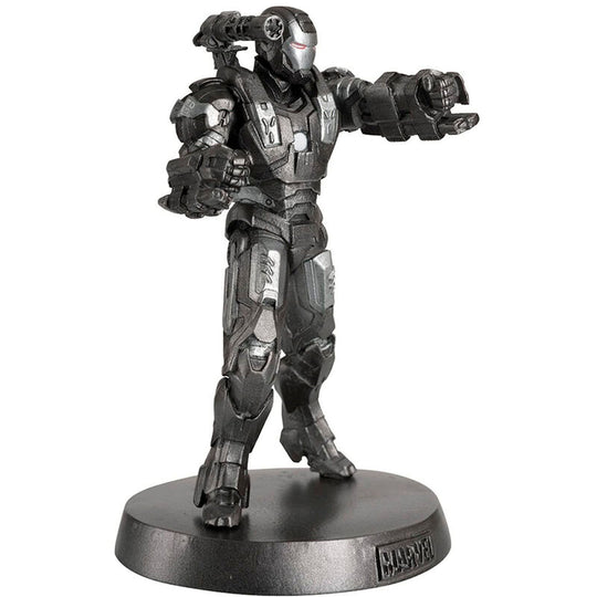 Vue rapprochée de la figurine Marvel Infinite Saga Iron Man War Machine montrant les textures et peintures fines