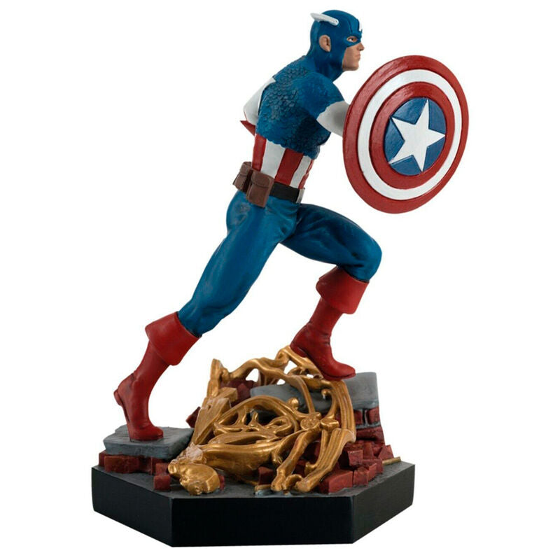 Vue latérale de la figurine Marvel VS Captain America montrant les textures et finitions soignées