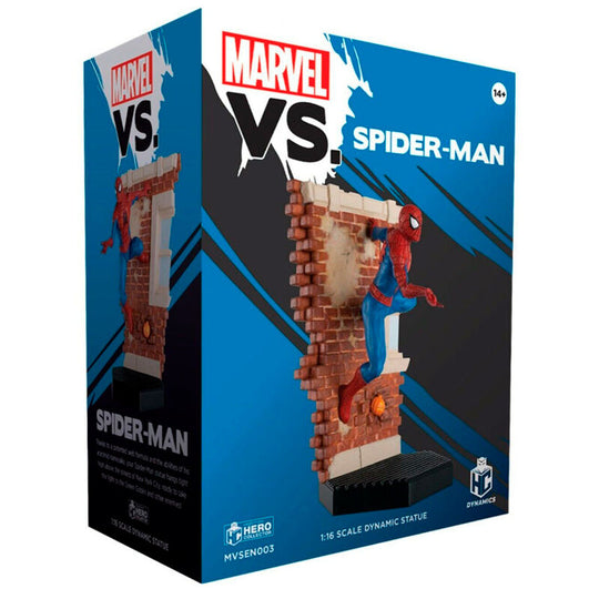 Image latérale montrant la posture dynamique de la figurine Marvel VS Spiderman