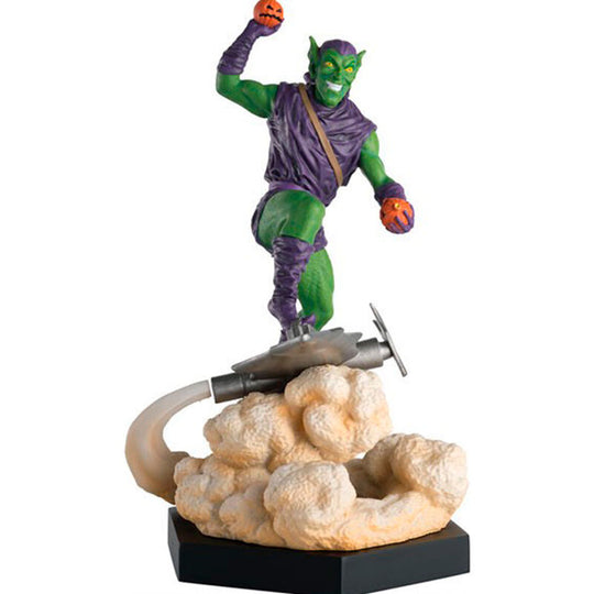 Vue arrière de la figurine EAGLEMOSS Marvel VS. Green Goblin révélant les finitions et le socle de collection