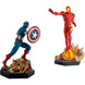 Photo rapprochée des détails de la tête et du casque de la figurine Iron Man Marvel VS. par Eaglemoss