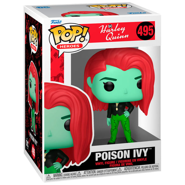 Figurine Funko POP Poison Ivy de 9 cm en vinyle avec détails précis, présentée dans une boîte cadeau transparente.