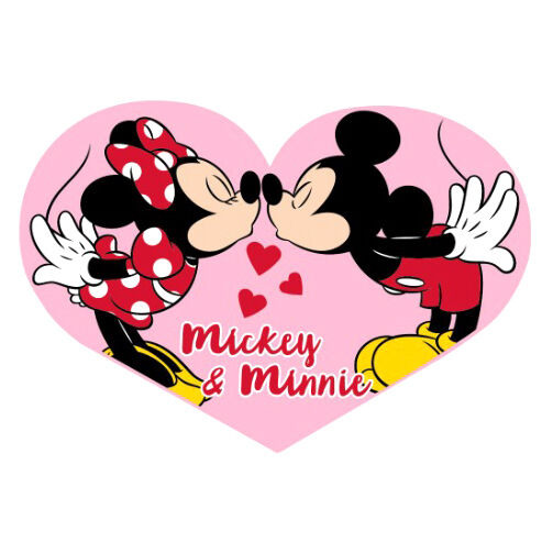 Coussin 3D Disney Mickey & Minnie de 40 cm, peluche décorative colorée et douce pour chambre ou salon.