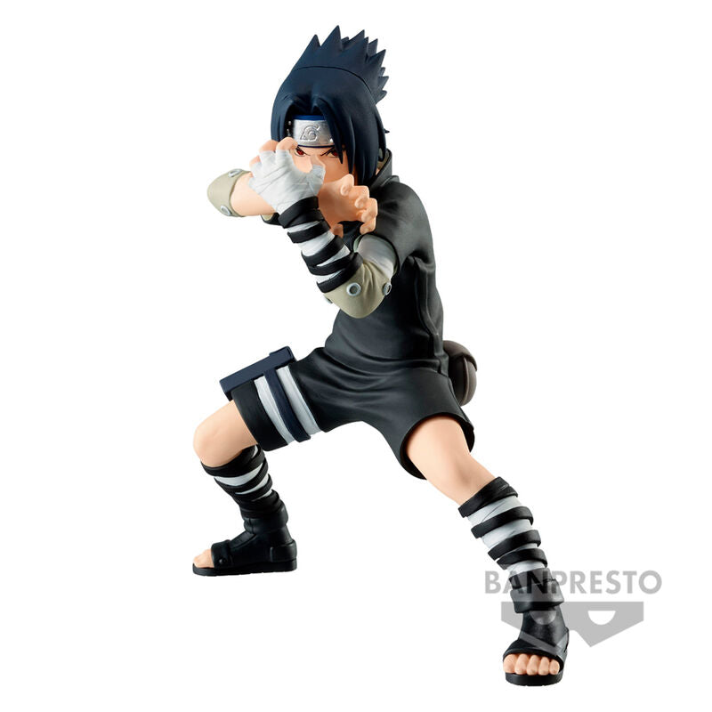 Figurine Sasuke Uchiha III de 14cm en pose dynamique issue de Naruto Shippuden par BANPRESTO