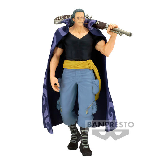 Figurine Benn Beckman de One Piece de 17 cm par BANPRESTO, vue de face avec détails précis.