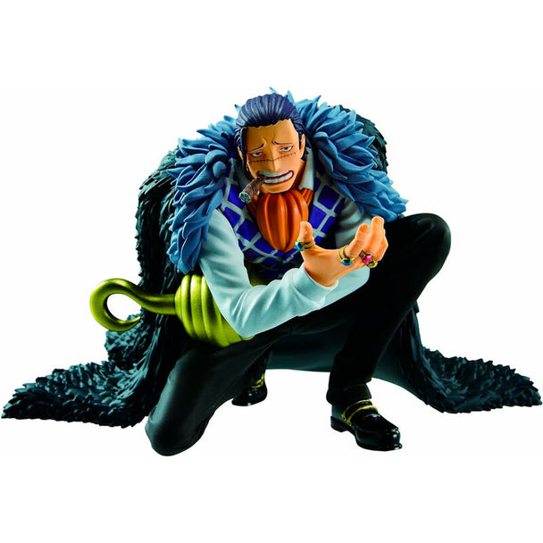 Figurine détaillée de Crocodile de la série One Piece Battle Record, hauteur 8cm, par BANPRESTO.