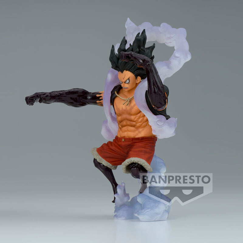 Vue arrière de la figurine Monkey D Luffy King of Artist avec détails du costume