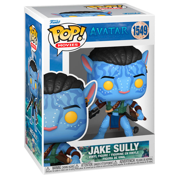 Figurine Funko POP Jake Sully de 9 cm dans sa boîte cadeau avec fenêtre, personnage d'Avatar The Way of Water