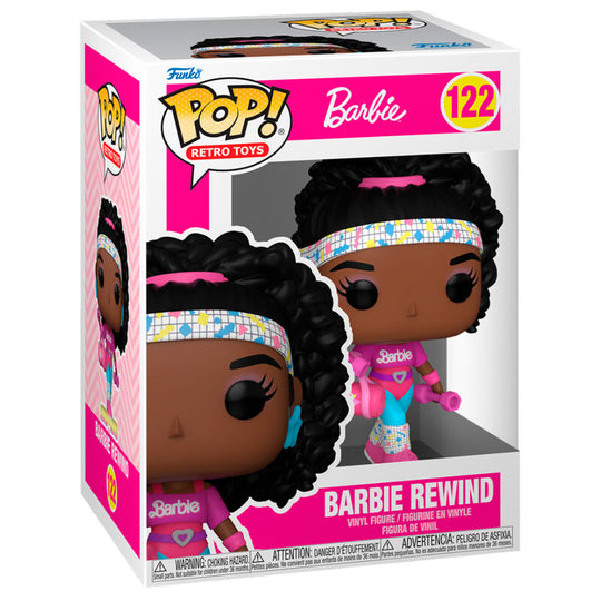 Figurine Funko POP Barbie Rewind de 9 cm dans sa boîte vitrine avec fenêtre transparente