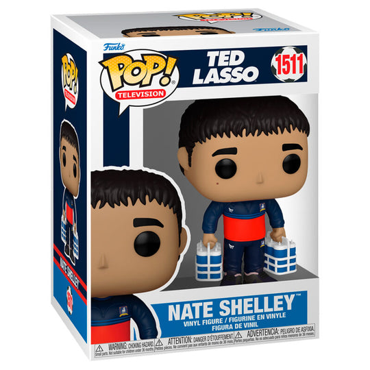 Figurine Funko POP Nate Shelley Ted Lasso en vinyle de 9 cm dans sa boîte vitrée