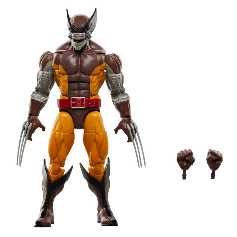 Pack complet des deux figurines Wolverine et Lilandra Neramani côte à côte sur fond neutre