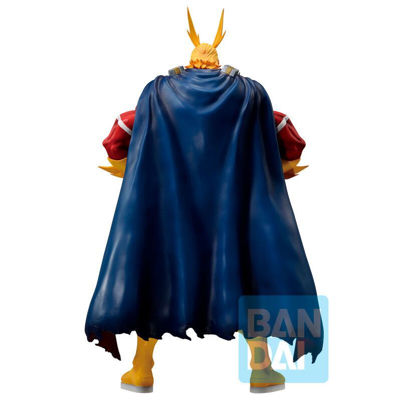 Image rapprochée de la figurine All Might montrant la qualité des finitions et couleurs vives