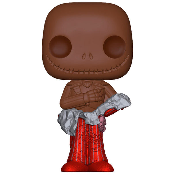 Figurine Funko POP Jack Skellington de 9 cm dans sa boîte cadeau avec fenêtre transparente, vue de face sur fond blanc