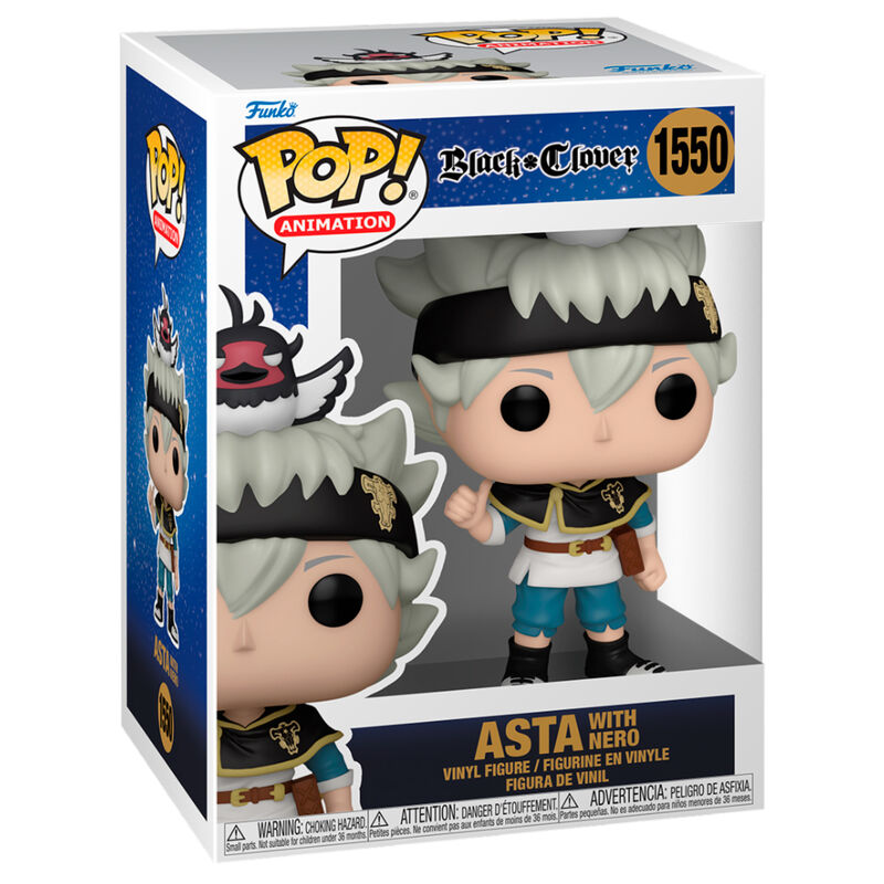 Figurine Funko POP Asta de Black Clover en vinyle de 9 cm dans sa boîte vitrine