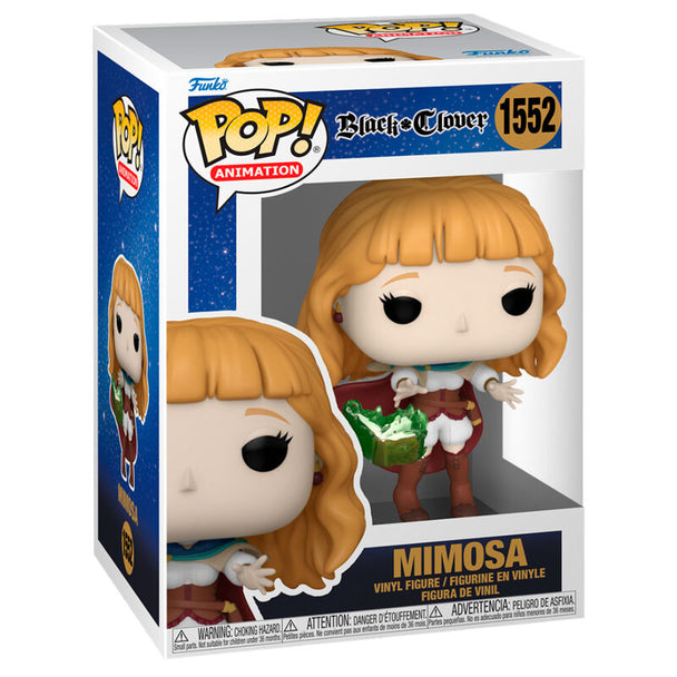 Figurine Funko POP Mimosa de Black Clover en vinyle de 9 cm dans sa boîte cadeau avec fenêtre transparente