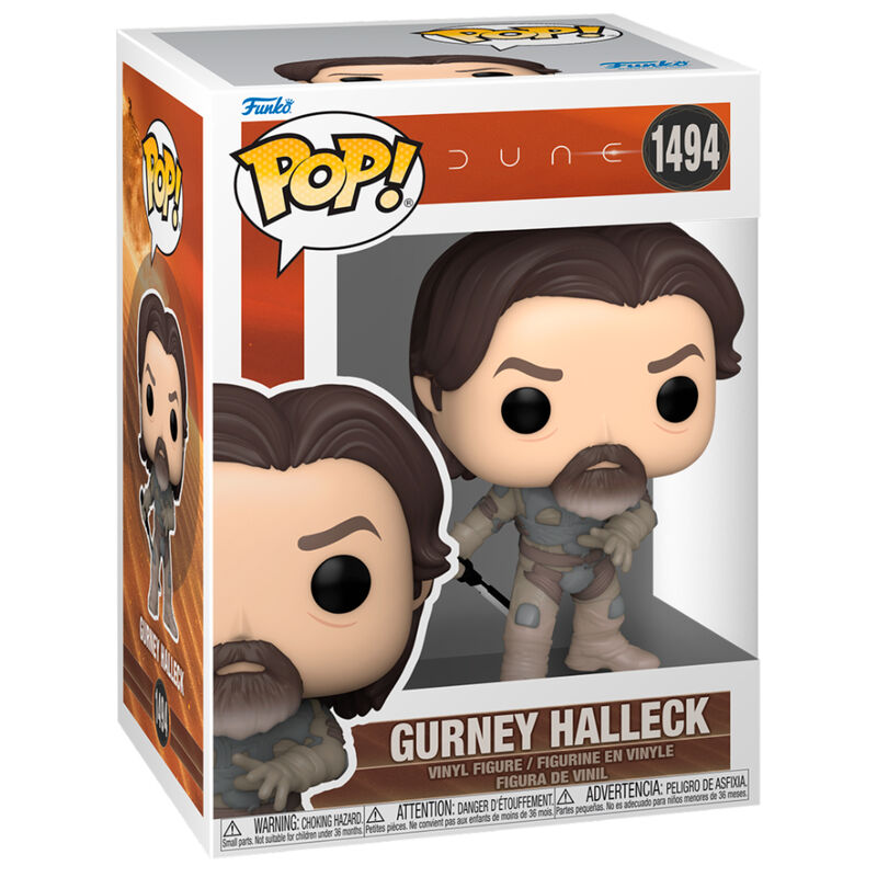 Figurine Funko POP Gurney Halleck de Dune 2 en vinyle de 9 cm dans sa boîte vitrine transparente