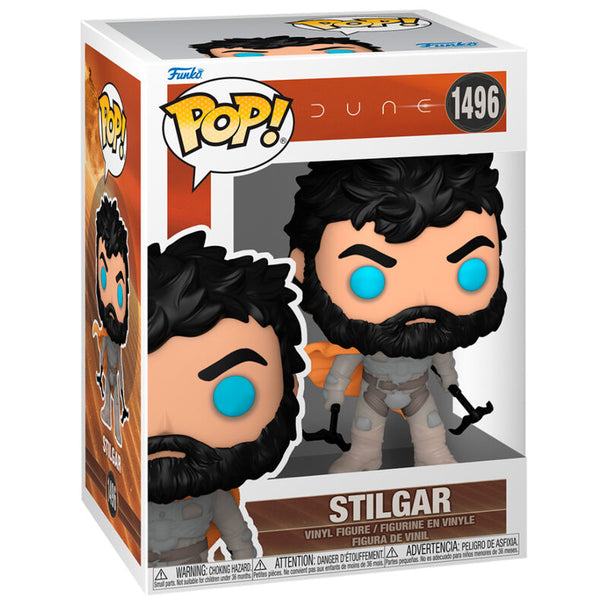 Figurine Funko POP Stilgar de Dune 2 en vinyle de 9 cm dans sa boîte vitrine transparente, vue de face