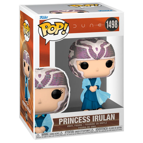 Figurine Funko POP Princess Irulan de Dune 2 en vinyle de 9 cm dans sa boîte vitrine transparente, vue de face