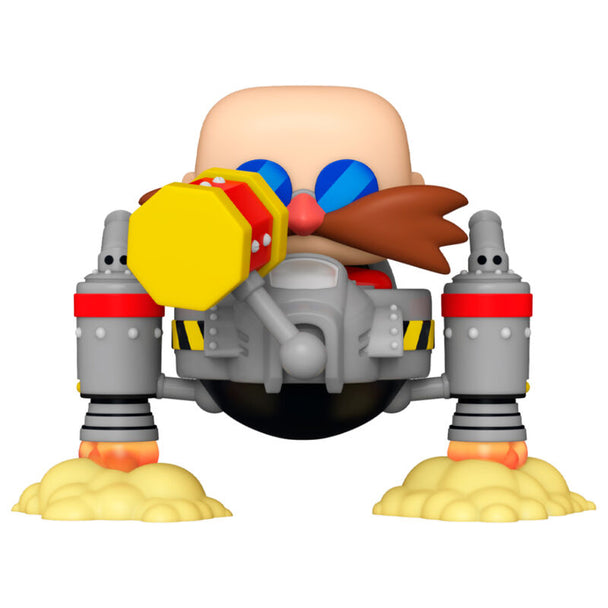 Vue latérale de la figurine POP Dr. Eggman Sonic the Hedgehog montrant sa posture iconique