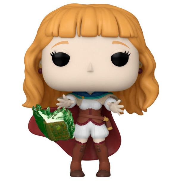 Vue rapprochée de la figurine Funko POP Mimosa Black Clover montrant les détails du visage et des vêtements