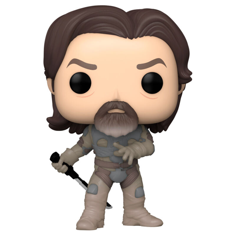 Vue rapprochée de la figurine Funko POP Gurney Halleck avec détails précis et couleurs vives