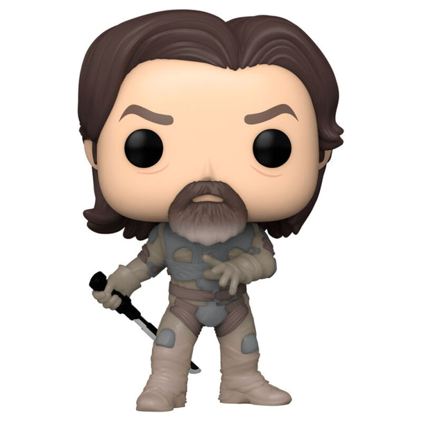 Vue rapprochée de la figurine Funko POP Gurney Halleck avec détails précis et couleurs vives