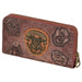 Portefeuille ouvert avec compartiments visibles pour cartes et billets, design Harry Potter Pride