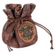 Détail du cuir et des coutures du portefeuille Harry Potter Pride