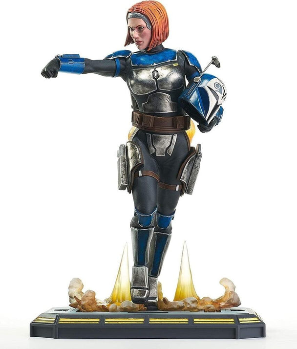 Statue Bo-Katan de Star Wars The Clone Wars en polyresine, vue de face détaillée