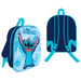 Vue latérale du sac à dos Disney Stitch 3D montrant la fermeture zippée et les bretelles réglables