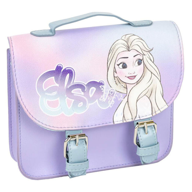 Sac bandoulière Disney Frozen CERDÁ vue de face avec motifs colorés des personnages