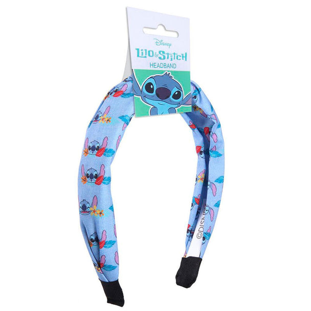 Bandeau Disney Stitch CERDÁ en polyester affiché sur fond blanc, dimensions 12x14x5 cm visibles