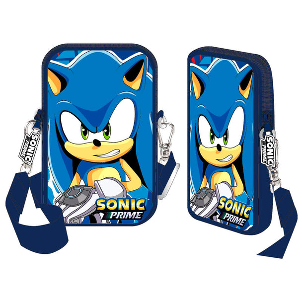 Coque Sonic the Hedgehog vue de côté montrant l'épaisseur de 2 cm et la finition résistante pour smartphone