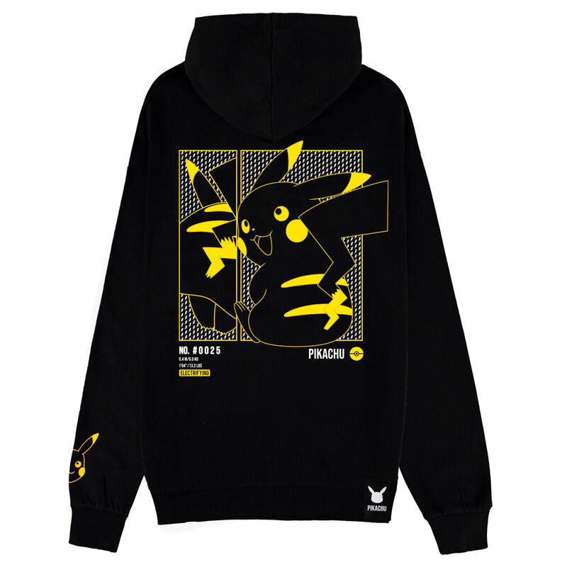 Détail de la fermeture zippée et capuche ajustable du sweat Pikachu par DIFUZED