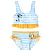 Vue avant du bikini Bluey CERDÁ pour enfants avec motifs colorés et design attrayant