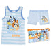 Pyjama Bluey pour enfant en coton 100%, disponible en plusieurs tailles, présenté sur fond blanc
