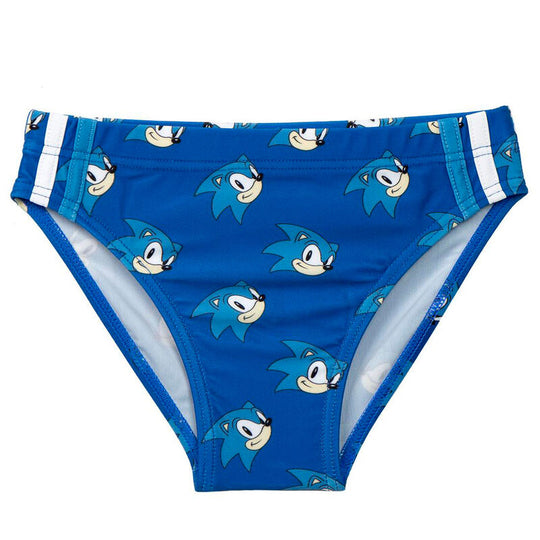 Slip de bain Sonic the Hedgehog bleu pour enfant avec logo CERDÁ visible sur le côté